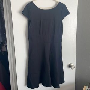 Banana Republic Short sleeve little black dress with silver exposed back zip